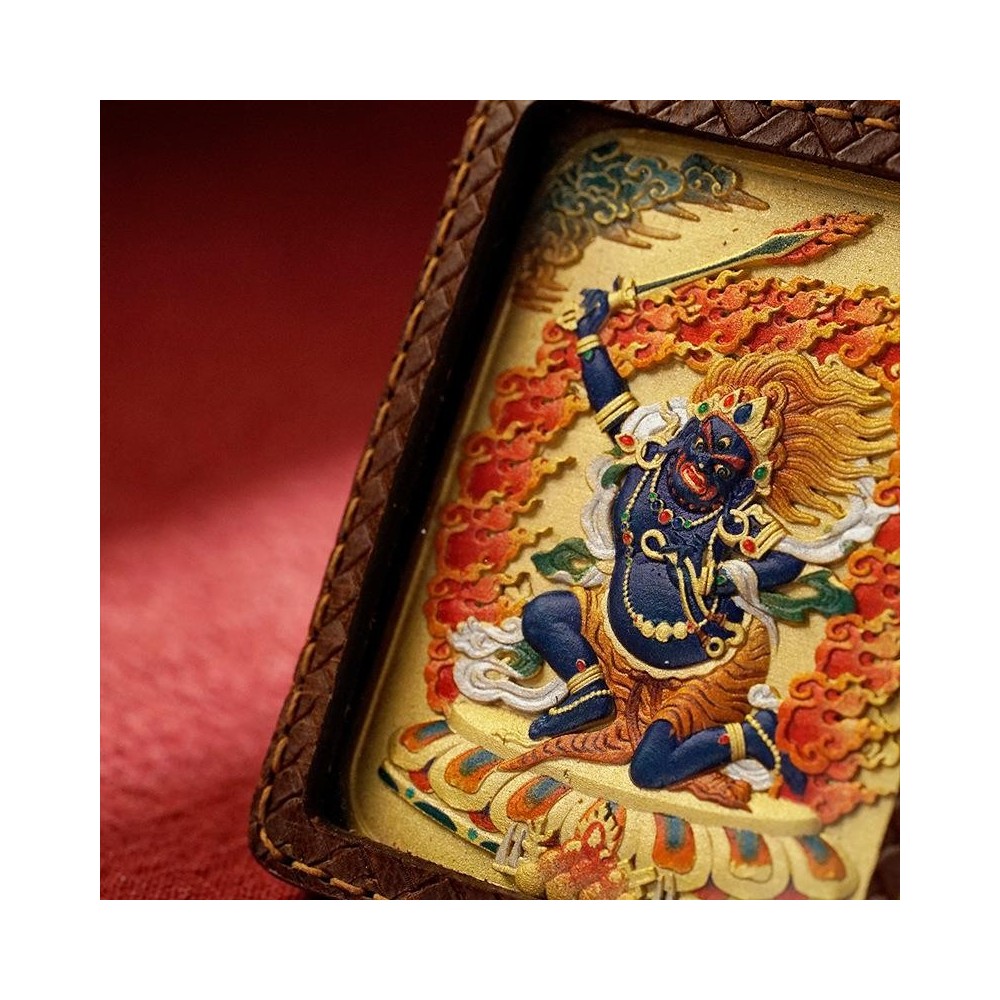 Tibetan Thangka with Qingshuo copper carving Tibetan Thangka with Qingshuo copper carving
