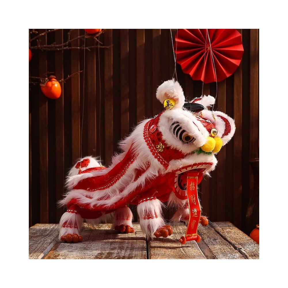 Lion Dance String Puppet – Traditional Handmade Folk Art of Chinese Lion Dancing Lion Dance String Puppet – Traditional Handmade Folk Art of Chinese Lion Dancing