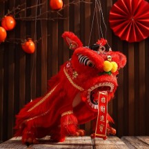 Lion Dance String Puppet – Traditional Handmade Folk Art of Chinese Lion Dancing