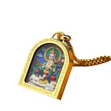 Tibetan style titanium steel three-dimensional thangka