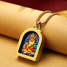 Tibetan style titanium steel three-dimensional thangka