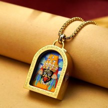 Tibetan style titanium steel three-dimensional thangka