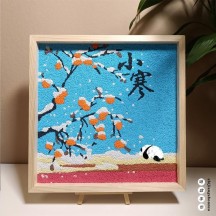 Intangible Cultural Heritage DIY Pulp Painting Ornaments – 24 Solar Terms Handicraft Set