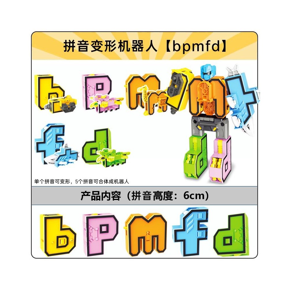 Transforming Pinyin Letters, English Alphabet, and Numbers Robot – Educational Combo Toy for Children Transforming Pinyin Letters, English Alphabet, and Numbers Robot – Educational Combo Toy for Children