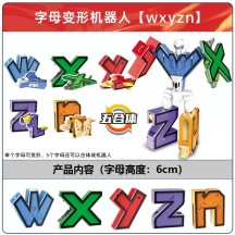 Transforming Pinyin Letters, English Alphabet, and Numbers Robot – Educational Combo Toy for Children
