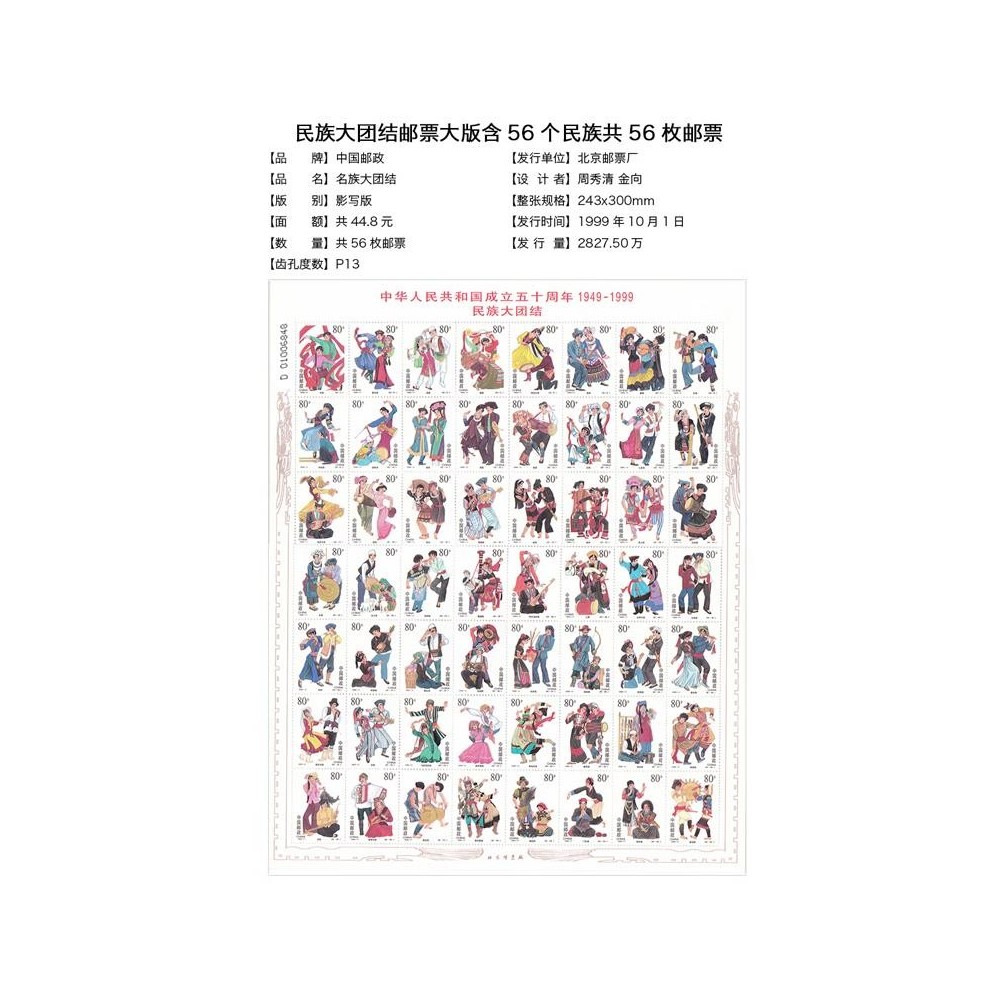 56 Ethnic Groups Unity – 50th Anniversary Commemorative Stamps