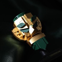 Cultural Creative Golden Mask Bronze Figure Building Blocks – Educational Assembly Toy for Children