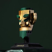 Cultural Creative Golden Mask Bronze Figure Building Blocks – Educational Assembly Toy for Children