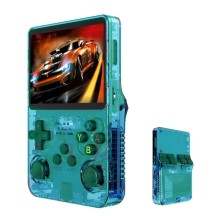 Portable handheld gaming console with retro arcade games, nostalgic 3D, dual system