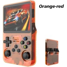 Portable handheld gaming console with retro arcade games, nostalgic 3D, dual system