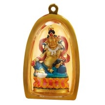 Hand-painted intangible cultural heritage thangka gold statue pendant