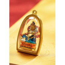 Hand-painted intangible cultural heritage thangka gold statue pendant