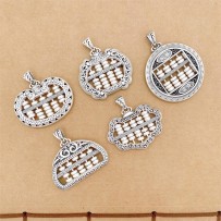 Retro Chinese style auspicious cloud abacus pendant