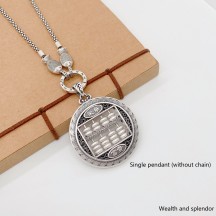 Retro Chinese style auspicious cloud abacus pendant