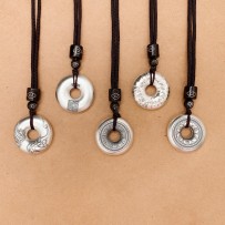 Pure silver pendant antique pendant PingAn buckle, healthy, smooth and comfortable buckle