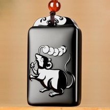 Natural Hetian Jade Black Jade Chinese Zodiac Pendant