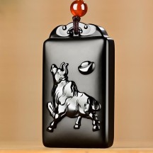 Natural Hetian Jade Black Jade Chinese Zodiac Pendant
