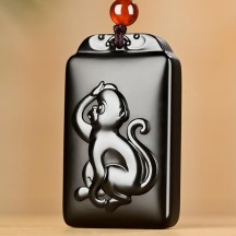Natural Hetian Jade Black Jade Chinese Zodiac Pendant