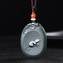 Zodiac Buddha Pendant Pagoda Jade Fine Material