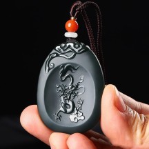 Zodiac Buddha Pendant Pagoda Jade Fine Material