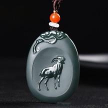 Zodiac Buddha Pendant Pagoda Jade Fine Material