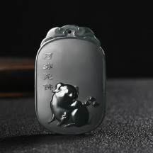 Zodiac Buddha Pendant Pagoda Jade Fine Material
