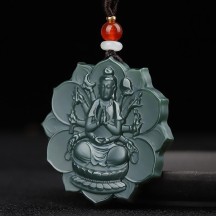 Zodiac Buddha Pendant Pagoda Jade Fine Material