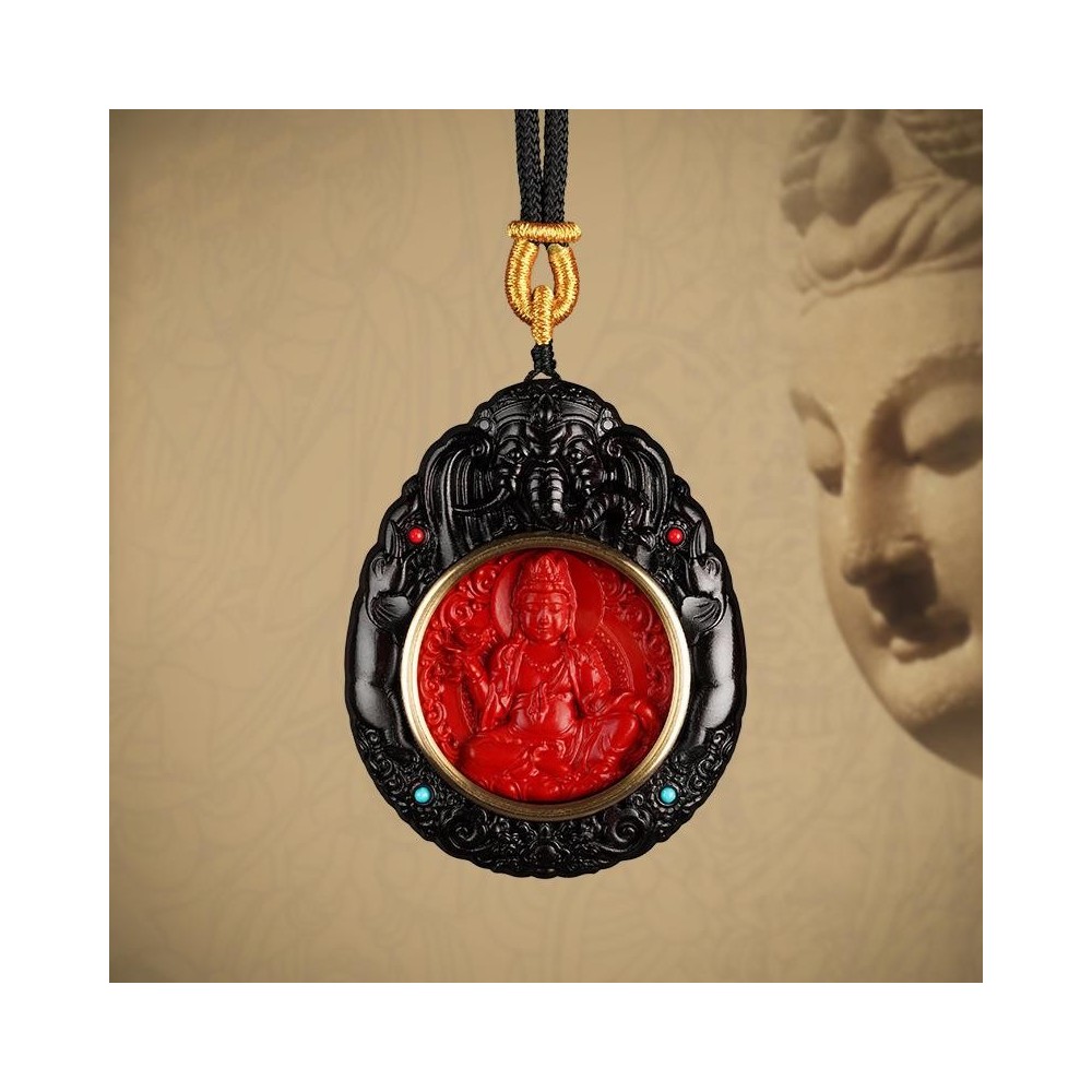 Zodiac Buddha Pendant Cinnabar Ebony Buddha Amulet Necklace Car Hanging Zodiac Buddha Pendant Cinnabar Ebony Buddha Amulet Necklace Car Hanging