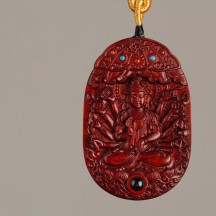 Rosewood Buddha amulet eight guardian gods pendant natal Buddha