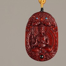 Rosewood Buddha amulet eight guardian gods pendant natal Buddha