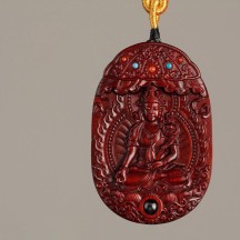 Rosewood Buddha amulet eight guardian gods pendant natal Buddha