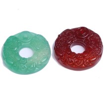 Agate Chalcedony Pixiu Peace Buckle Pendant
