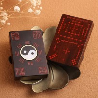 The Taoist instrument Hetu Luoshu made of jujube wood struck by lightning