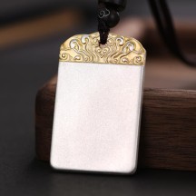 999 sterling silver peace and happiness pendant necklace