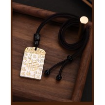 999 sterling silver peace and happiness pendant necklace