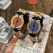 Daoxin Yongheng Mountain Ghost Coin First Layer Leather Bracelet