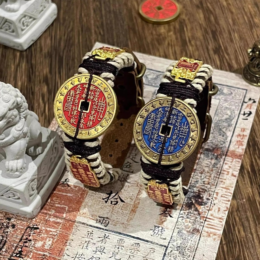 Daoxin Yongheng Mountain Ghost Coin First Layer Leather Bracelet Daoxin Yongheng Mountain Ghost Coin First Layer Leather Bracelet