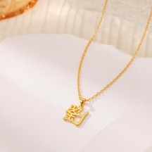Sterling silver surname necklace Chinese character surname pendant