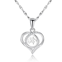 520 Valentine's Day Sterling Silver Customized Love Engraved Necklace