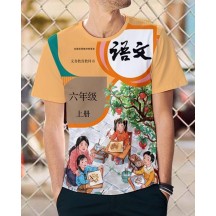 Chinese textbook language cover quick-drying short-sleeved T-shirt ice silk half-sleeve