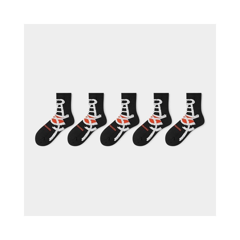 Personalized Oracle cotton socks trendy national style deodorant foreign trade middle tube socks Personalized Oracle cotton socks trendy national style deodorant foreign trade middle tube socks