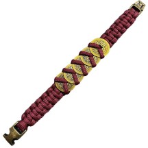 Chinese style jewelry hand-woven umbrella rope five emperors money bracelet copper coins retro