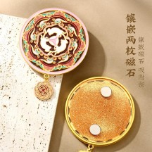 Dunhuang Three Rabbits with Ears Quicksand Luminous Metal Fridge Magnet
