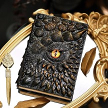 Collection-level hand-made Dragon Book Demon Eye resin relief material handicraft