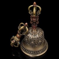 Tibetan relief copper-cast vajra bell pestle five-pronged phurba vajra dagger craft ornaments