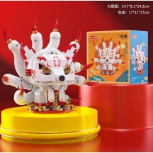 Shanhaijing four national tide mythical beast building block assembly model Chinese style lion dance